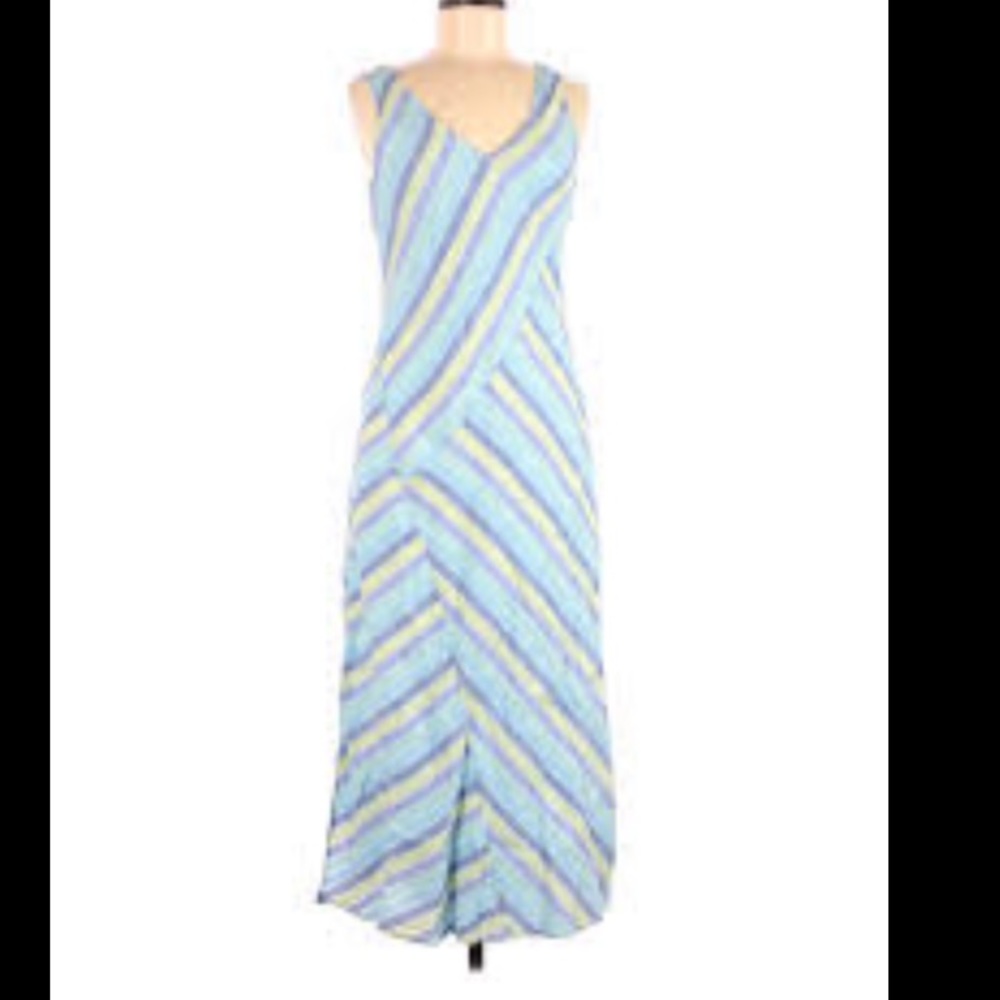 J Jill Long Dress 100% Linen Size Small Petite